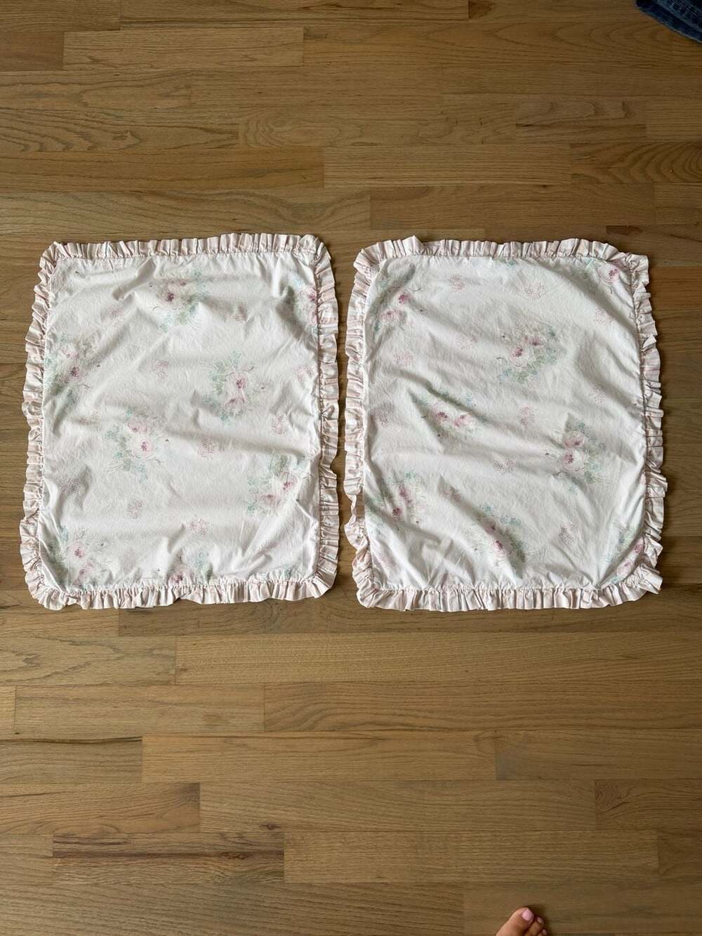 Simply Shabby Chic Kids Floral Rose Ruffled Pillow Shams - Pair